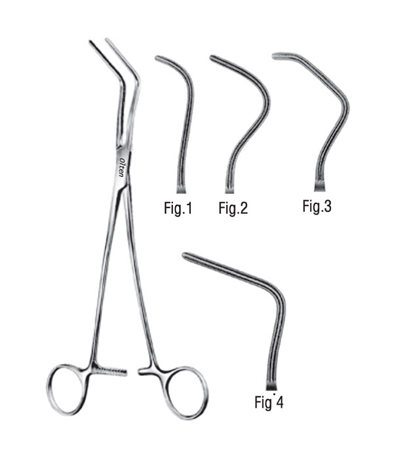 Harken Auricle Clamp, Debakey Teeth, 9 1/2" (24.1 Cm), #1 Curve